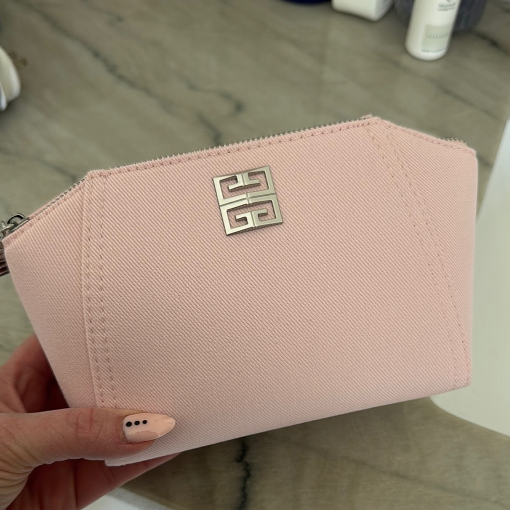 Givenchy Pink Cosmetic Bag with Silver Hardware
